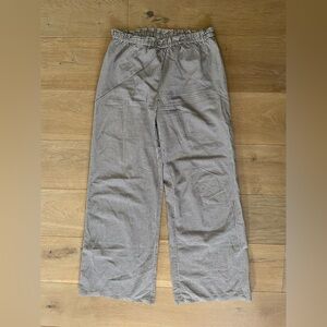 Anthropologie 100% cotton seersucker wide leg pants - size medium